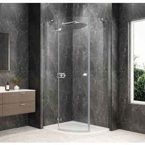 POLYSAN GLOBE CHROME čtvrtkruhový sprchový kout 1000x800, čiré sklo, levé GB2180LC obraz