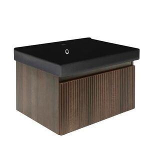 Koupelnová skříňka s umyvadlem SAT Evolution 58x30x45 cm ořech mat SATEVO60NAU1MB SATEVO60NAU1MB obraz