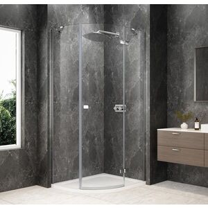 POLYSAN GLOBE CHROME čtvrtkruhový sprchový kout 1000x800, čiré sklo, pravé GB2180RC obraz