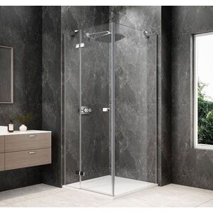 POLYSAN GLOBE CHROME čtvercový sprchový kout 800x800, čiré sklo, levé GB1080-3215LC obraz