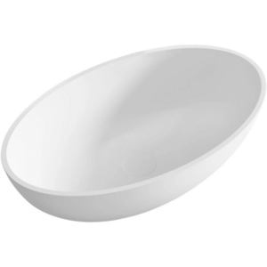 CERANO Umyvadlo z litého mramoru Luna na desku bílá matná 52, 8x30, 9 CER-WB19 obraz