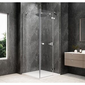 POLYSAN GLOBE CHROME čtvercový sprchový kout 800x800, čiré sklo, pravé GB1080-3215RC obraz