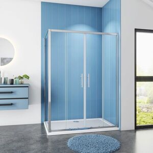 H K Obdélníkový sprchový kout SYMPHONY D4 160 × 90 s posuvnými dveřmi, chrom SE-SYMPHONYD416090 obraz