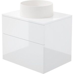 DEANTE Prizma bílá koupelnová skříňka, s granitovým umyvadlem 360 mm; SD6B6SAU4S obraz