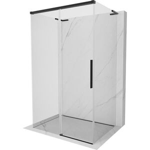 MEXEN/S Rox-3S L sprchový kout 3 stěnný , posuvný 140 x 80, transparent, černá 8C2L-140-080-70-00-3S obraz