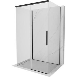 MEXEN/S Rox-3S sprchový kout 3 stěnný , posuvný 105 x 80, transparent, černá 8C2-105-080-70-00-3S obraz