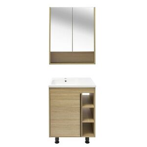 Koupelnová sestava s umyvadlem a zrcadlovou skříňkou Naturel Lucca 59x70x45 cm dub mat LUCCASET60D LUCCASET60D obraz