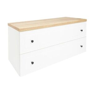 Koupelnová skříňka s krycí deskou Naturel Forli 120x53x46 cm bílá lesk FORLI120BIDBEZ FORLI120BIDBEZ obraz