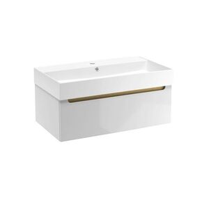 Koupelnová skříňka s umyvadlem Naturel Stilla 80x30x45 cm bílá STILLAD08005U2 STILLAD08005U2 obraz