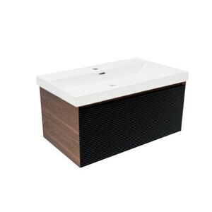 Koupelnová skříňka s umyvadlem Naturel Monza 79x30x45 cm ořech mat MONZA80BNU4 MONZA80BNU4 obraz