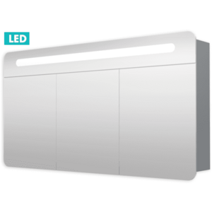 Naturel Zrcadlová skříň 120 cm, 3 dveře, LED osvětlení, zásuvka+vypínač, IP44 GALPIR120LED GALPIR120LED obraz