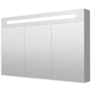 Naturel Zrcadlová skříň 120 cm s LED osvětlením, 3 dveře, zásvuka+vypínač, IP44 GALZS120LED GALZS120LED obraz