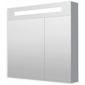 Naturel Zrcadlová skříň 80 cm s LED osvětlením, 2 dveře, zásvuka+vypínač, IP44 GALZS80LED GALZS80LED obraz