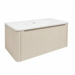 Koupelnová skříňka s umyvadlem Naturel Austen 99x47, 5x45 cm clear brown mat AUSTEN100CB AUSTEN100CB obraz
