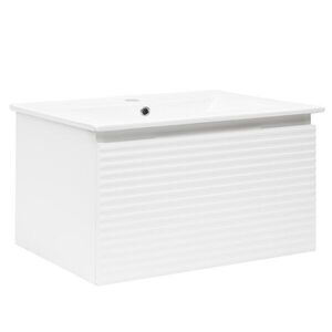 Koupelnová skříňka s umyvadlem Naturel Savona 98x43x44, 8 cm bílá lesk SAVONA100BI SAVONA100BI obraz