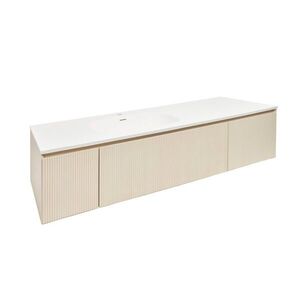 Koupelnová skříňka s umyvadlem Naturel Austen 165x35x52 cm beige mat Naturel Austen165BG AUSTEN165BG obraz