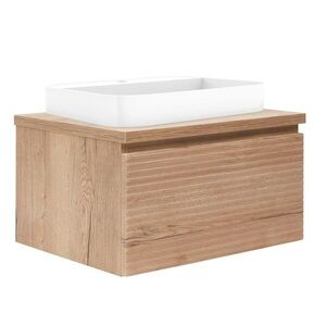 Koupelnová skříňka s umyvadlem a krycí deskou Naturel Savona 98x43x44, 8 cm dub Halifax mat SAVONA100DHDU SAVONA100DHDU obraz