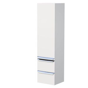 Koupelnová skříňka vysoká Naturel Pavia 40x155x35 cm pravá bílá mat chrom úchytka PAVIA3V40DVPCR PAVIA3V40DVPCR obraz