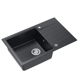 Dřez Quadron PETER111 černá nerez elem HCQP7850CZK PETER111BLNRZ obraz