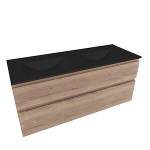 Koupelnová skříňka 2 zásuvková s umyvadlem Naturel Savona 118x53x44, 8 cm dub Halifax mat SAVONA2120DHC SAVONA2120DHC obraz