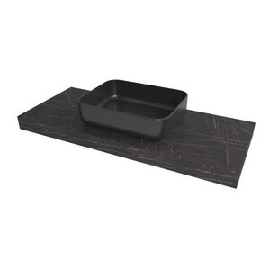 Deska pod umyvadlo Naturel Dolce 120x8x50 cm Pietra Grigia černá mat DO12050PBC DO12050PBC obraz