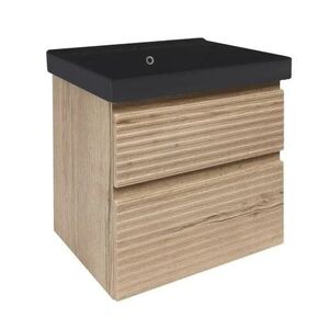 Koupelnová skříňka s umyvadlem Naturel Savona 58x53x45 cm dub mat SAVONA260DHU1B SAVONA260DHU1B obraz
