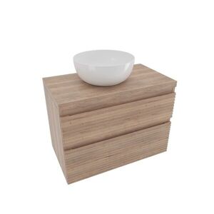 Koupelnová skříňka 2 zásuvková s krycí deskou Naturel Savona 78x53x44, 8 cm dub Halifax mat SAVONA280DHD SAVONA280DHD obraz