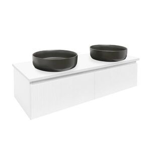Koupelnová skříňka s krycí deskou SAT Evolution 118x30x44, 8 cm bílá mat SATEVO120WMD SATEVO120WMD obraz