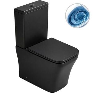 CERANO WC kombi Hugo, Vortex vírové splachování + Slim/SoftClose sedátko spodní/zadní odpad černá matná 62x37, 5 CER-680359 obraz