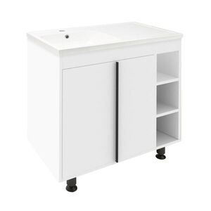 Koupelnová skříňka s umyvadlem Naturel Lucca 79x70x45 cm bílá lesk LUCCA80W LUCCA80W obraz