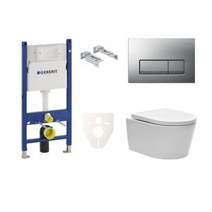 Cenově zvýhodněný závěsný WC set Geberit do lehkých stěn / předstěnová montáž + WC SAT Brevis SIKOGES7W8S SIKOGES7W8S obraz