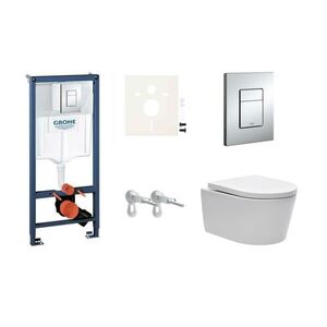 Cenově zvýhodněný závěsný WC set Grohe do lehkých stěn / předstěnová montáž + WC SAT Brevis SIKOGRS3W0 SIKOGRS3W0 obraz