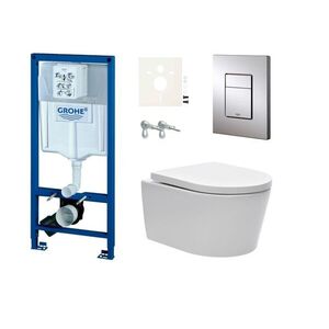 Cenově zvýhodněný závěsný WC set Grohe do lehkých stěn / předstěnová montáž + WC SAT Brevis SIKOGRSBR1S SIKOGRSBR1S obraz