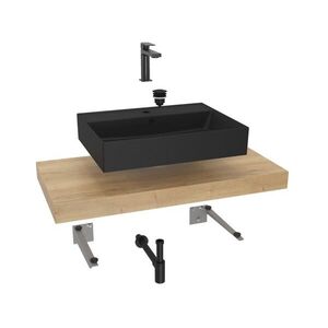 Koupelnová sestava SAT s deskou pod umyvadlo Dolce 100x8x50 cm dub halifax KSETDO15 KSETDO15 obraz