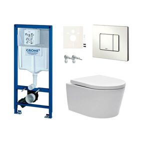 Cenově zvýhodněný závěsný WC set Grohe do lehkých stěn / předstěnová montáž + WC SAT Brevis SIKOGRSBR2S SIKOGRSBR2S obraz