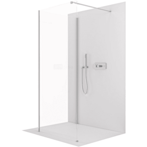 CERANO Sprchová zástěna Walk-in Onyx Corner Cube L/P 8 mm hranatá vzpěra chrom, transparentní sklo 150x50x200 CER-8050BD711896 obraz