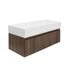 Koupelnová skříňka s umyvadlem SAT Evolution 98x30x44, 8 cm ořech mat SATEVO100NAU2 SATEVO100NAU2 obraz