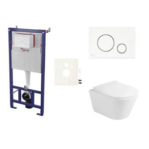 Cenově zvýhodněný závěsný WC set SAT do lehkých stěn / předstěnová montáž + WC Glacera Ava SIKOSSAVA70K SIKOSSAVA70K obraz