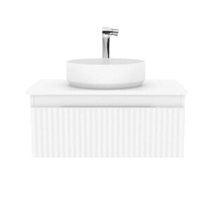 Koupelnová skříňka s umyvadlem a baterií SAT Evolution 98x30x44, 8 cm bílá mat SATEVO100WMDBUB SATEVO100WMDBUB obraz
