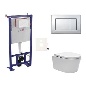 Cenově zvýhodněný závěsný WC set SAT do lehkých stěn / předstěnová montáž + WC SAT Brevis SIKOSSBR21 SIKOSSBR21 obraz