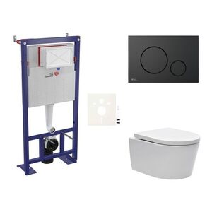 Cenově zvýhodněný závěsný WC set SAT do lehkých stěn / předstěnová montáž + WC SAT Brevis SIKOSSBR68 SIKOSSBR68 obraz