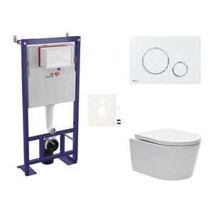 Cenově zvýhodněný závěsný WC set SAT do lehkých stěn / předstěnová montáž + WC SAT Brevis SIKOSSBR70 SIKOSSBR70 obraz
