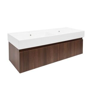 Koupelnová skříňka s umyvadlem SAT Evolution 118x30x44, 8 cm ořech mat SATEVO120NAU2 SATEVO120NAU2 obraz