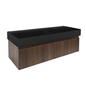 Koupelnová skříňka s umyvadlem SAT Evolution 118x30x44, 8 cm ořech mat SATEVO120NAU2B SATEVO120NAU2B obraz