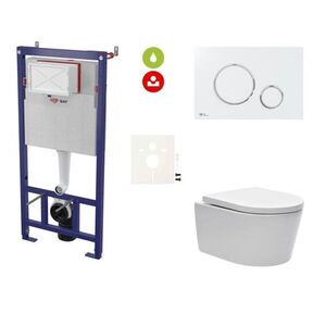 Cenově zvýhodněný závěsný WC set SAT do lehkých stěn / předstěnová montáž + WC SAT Brevis SIKOSSBR70KECO SIKOSSBR70KECO obraz