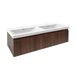 Koupelnová skříňka s umyvadlem SAT Evolution 118x30x44, 8 cm ořech Aida mat SATEVO120NAU5 SATEVO120NAU5 obraz
