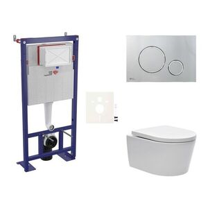 Cenově zvýhodněný závěsný WC set SAT do lehkých stěn / předstěnová montáž + WC SAT Brevis SIKOSSBR71 SIKOSSBR71 obraz