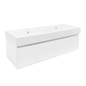 Koupelnová skříňka s umyvadlem SAT Evolution 118x30x44, 8 cm bílá mat SATEVO120WMU2 SATEVO120WMU2 obraz