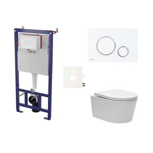 Cenově zvýhodněný závěsný WC set SAT do lehkých stěn / předstěnová montáž + WC SAT Brevis SIKOSSBR76K SIKOSSBR76K obraz