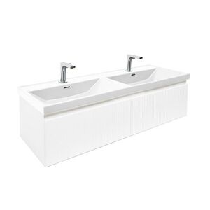 Koupelnová skříňka s umyvadlem SAT Evolution 118x30x44, 8 cm bílá mat SATEVO120WMU4BA SATEVO120WMU4BA obraz